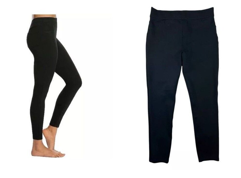 Spanx A30931 High Rise Ankle Legging Black Ponte Knit Jegging Size 1XT NWOT
